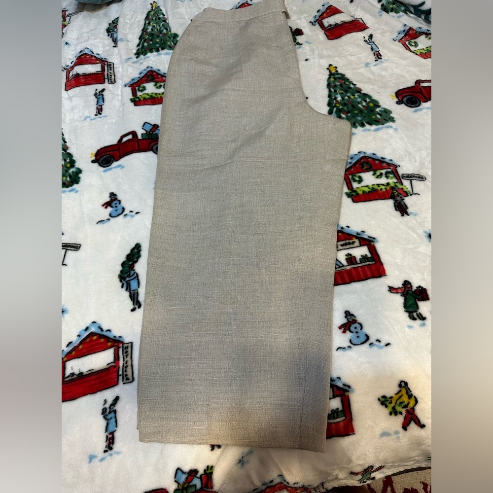 Linen wide leg pants